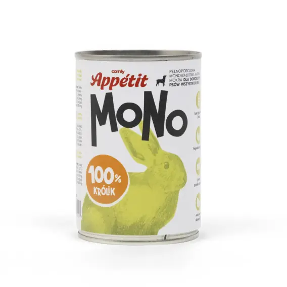 Comfy Appetit Mono Królik 400g puszka mokra karma dla psa Hit cenowy